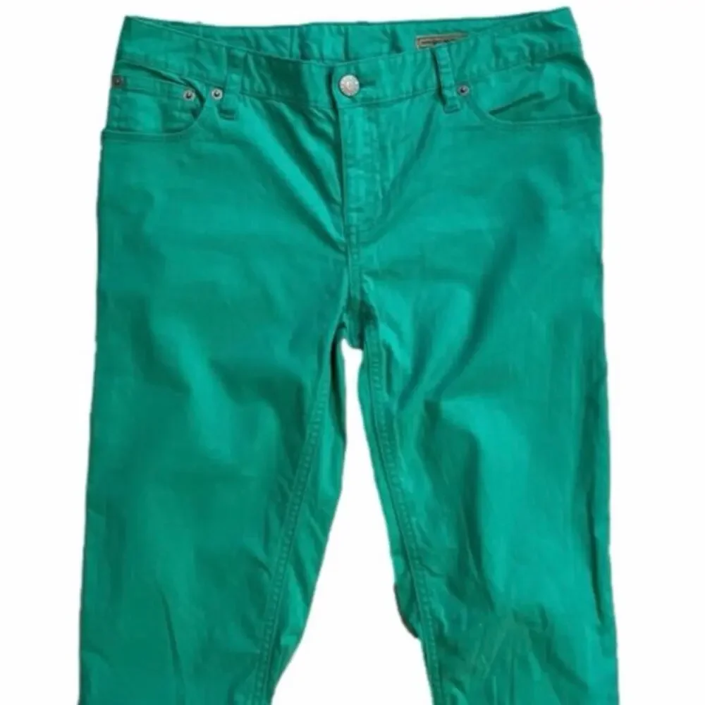 Ralph Lauren Girls’ Bowery Skinny Jeans Vibrant Turquoise Green Stretch Size 16